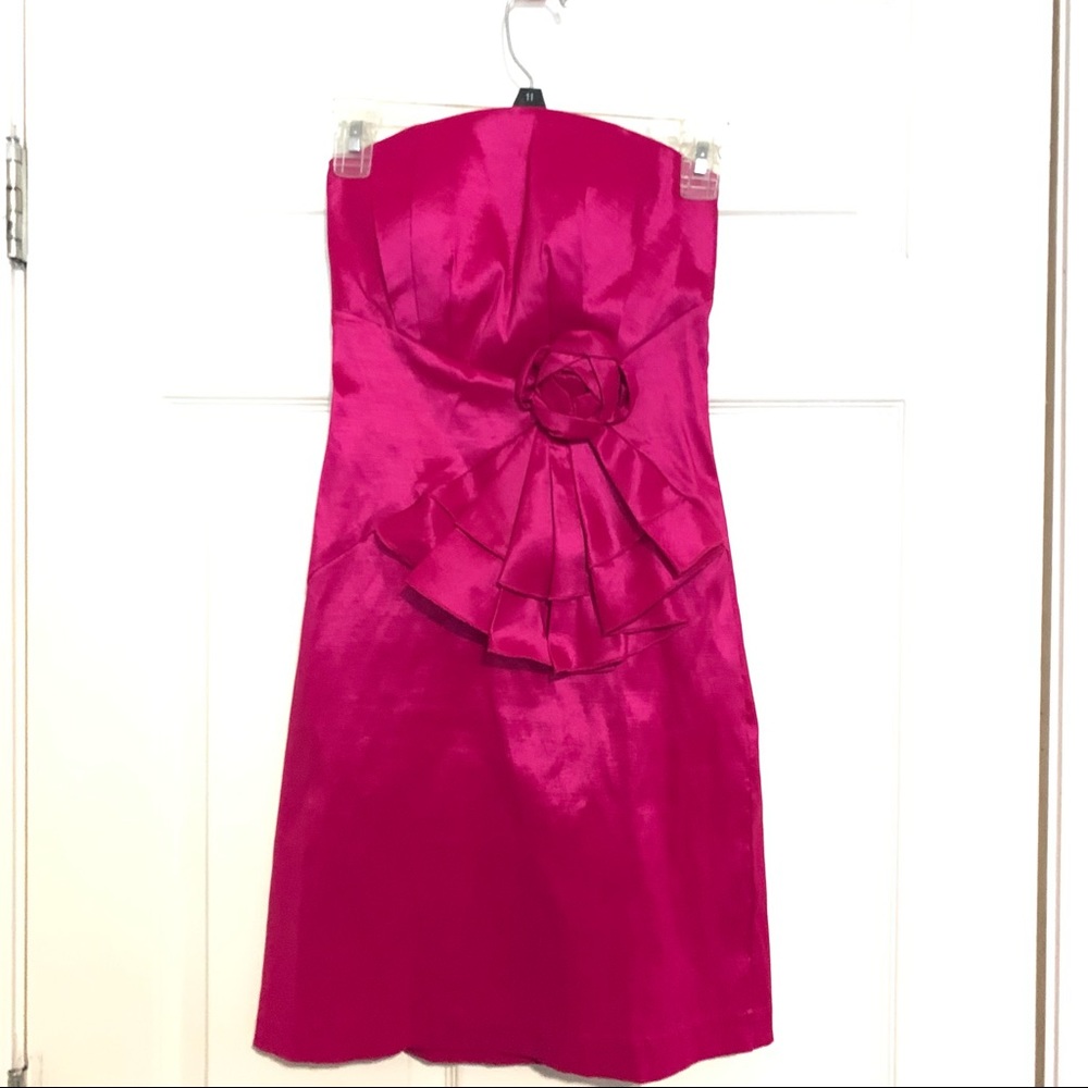 Twenty one strapless hot pink cocktail dress sizeS